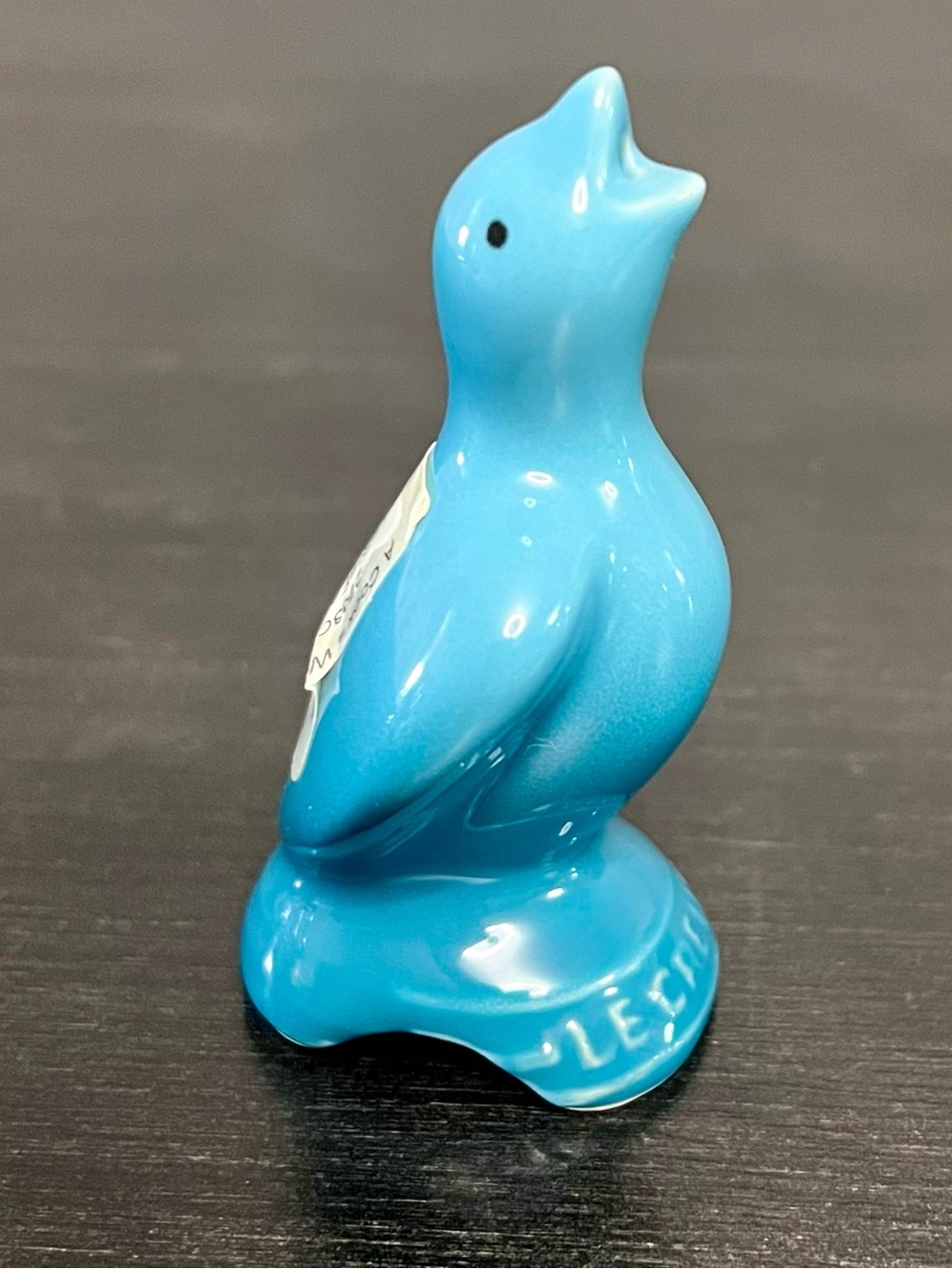 Le Creuset Stoneware Teal Ombré Caribbean Blue Pie Bird 3.25” Discontinued
